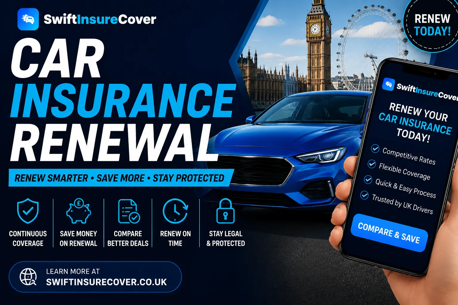 Car Insurance Renewal Made Easy, Renew Smarter with Swift Insure Cover Today